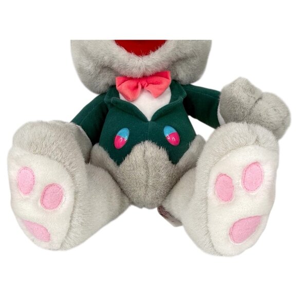 Vintage 1986 Speedy Easter Bunny Rabbit Plush  Gray Stuffed Animal Toy 16 Inch - Picture 6 of 10